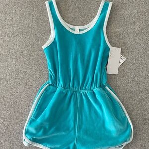 NWT Kids' Chill Vibes Terry Tank Romper Zella Girl